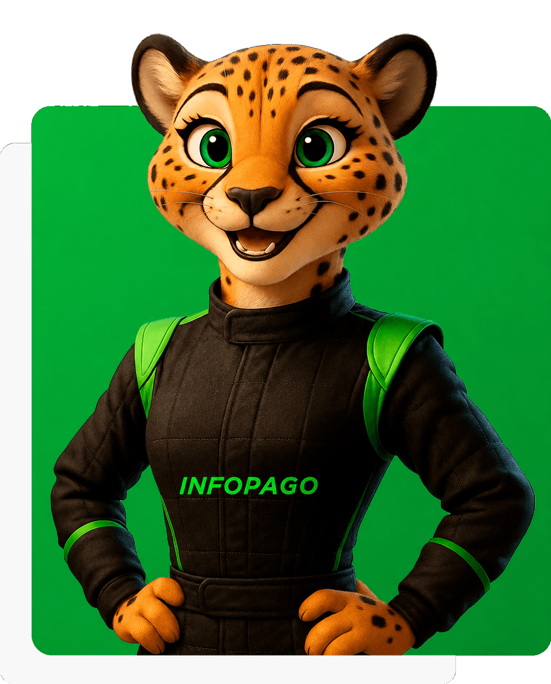 Mascote da Infopago pronta para integrar sua API Pix